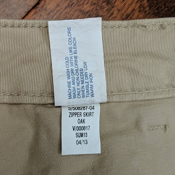 NWT GAP Zipper Stretch Miniskirt in Oak (Khaki) - Picture 5 of 8